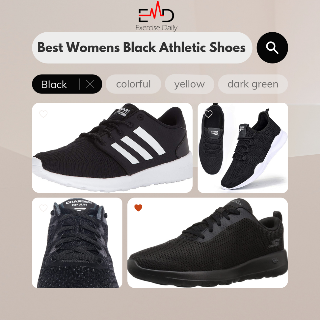 Womens Black Athletic Shoes