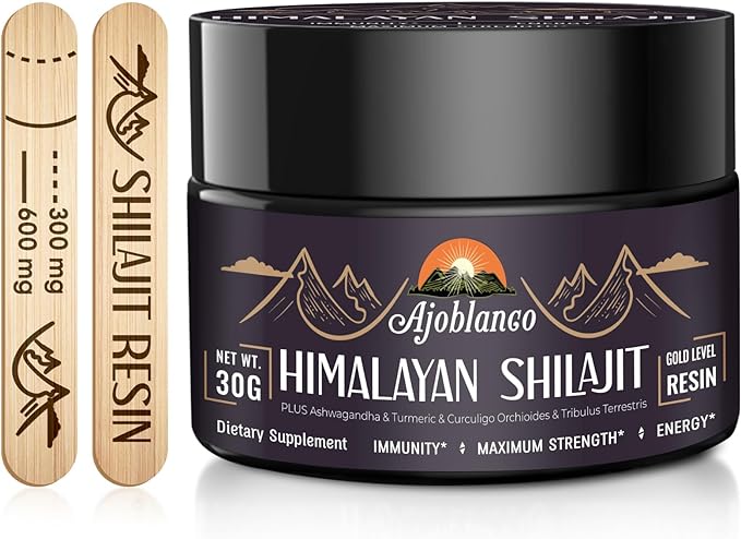 600mg Shilajit Pure Himalayan Organic Shilajit Resin