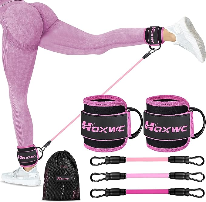 HOXWC Ankle Resistance Bands with Cuffs, Ankle Bands for Working Out 7 Best Ankle Resistance Bands in 2024