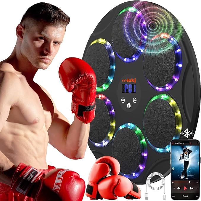 CCDZKJ Music Boxing Machine with Boxing Gloves