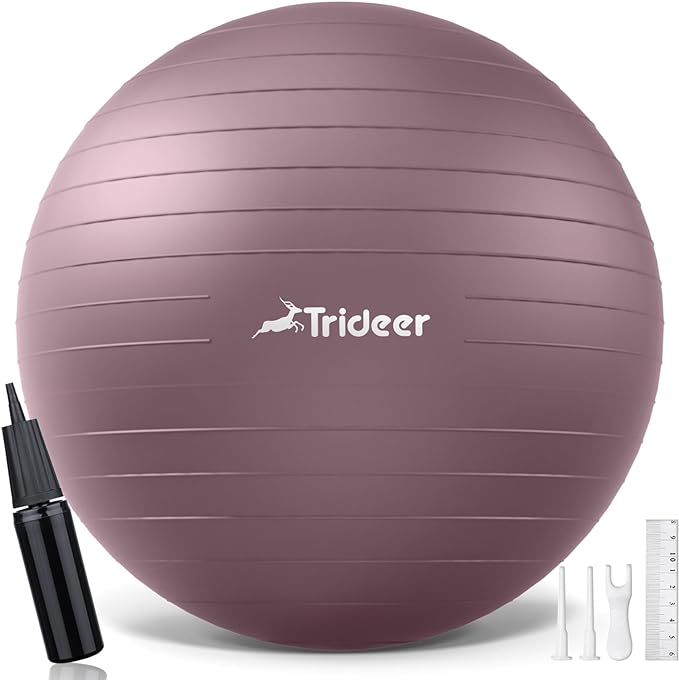 Trideer Yoga Ball - Exercise Ball for Workout Pilates Stability