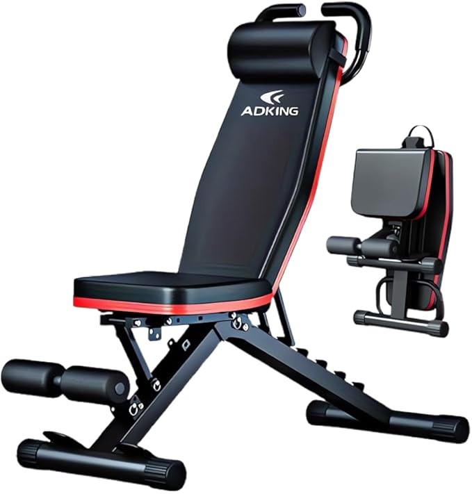 Adjustable Roman Chair for Home Gym – Foldable Back Extension Bench for Core