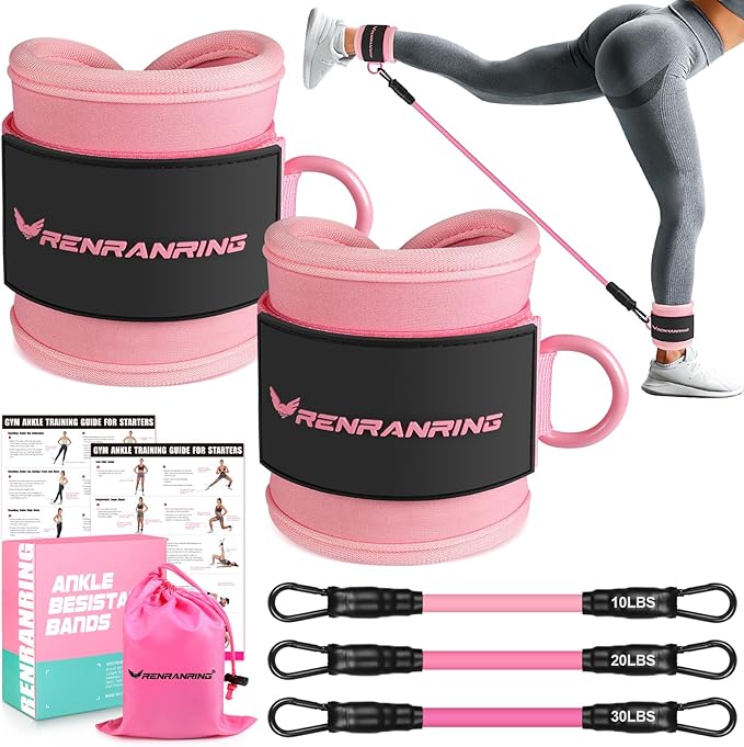 Ankle Resistance Bands, Ankle Bands for Working Out with Cuffs