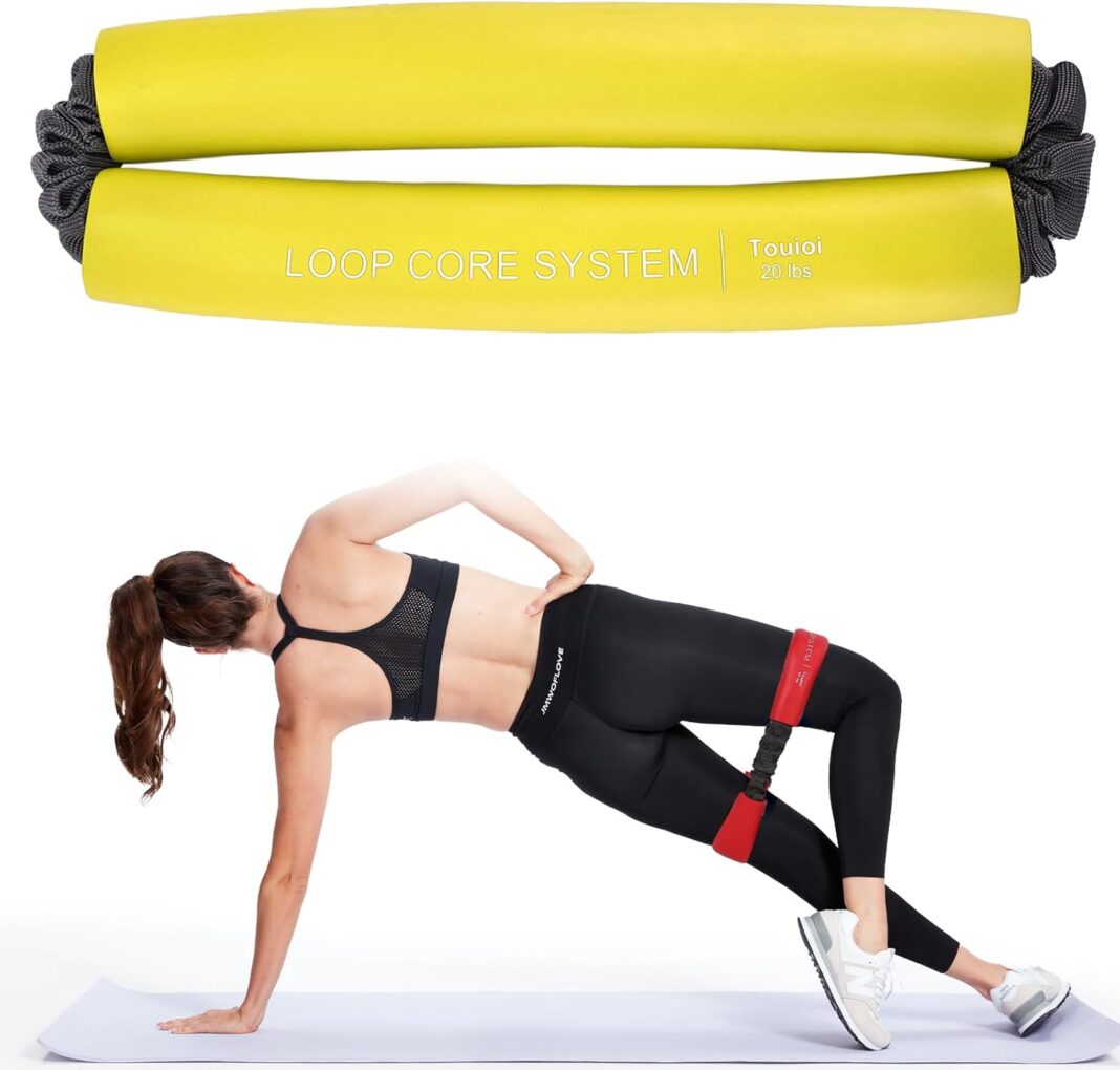 yellow resistance loop band hip core training band