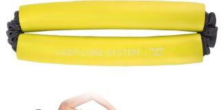 yellow resistance loop band hip core training band