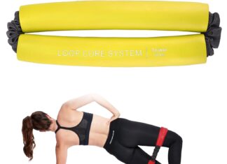 yellow resistance loop band hip core training band