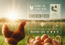 Seed oil free chicken feed for healthier pasture-raised eggs