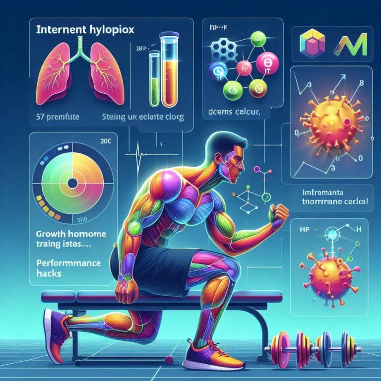 Intermittent hypoxia training benefits illustrated with a yogi practicing pranayama breathing on one side and a modern athlete running with an altitude mask on the other.