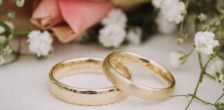 Amazon Wedding Registry gifts arranged on a table with thank-you cards