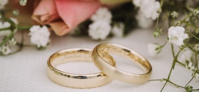 Amazon Wedding Registry gifts arranged on a table with thank-you cards