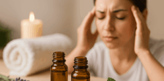Lavender and peppermint essential oils for headache relief
