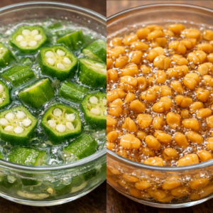 Gel textures of okra and fenugreek