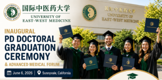 国际中医药大学 (University of East-West Medicine) Inaugural PD Doctoral Graduation Ceremony and Advanced Medical Forum in Sunnyvale California
